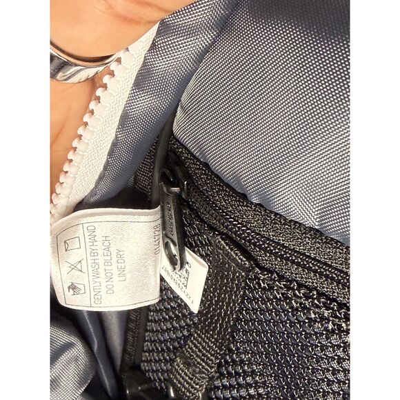 Adidas Charcoal Gray Backpack White Logo Accents Adjustable Shoulder Straps - Picture 9 of 12